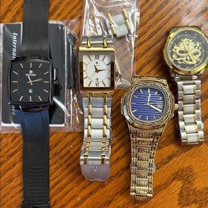 Elegant Watch Collection with Gold and Silver Tones
